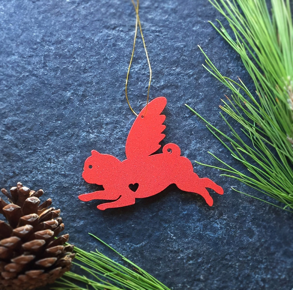 Pug Pet Angel Ornament