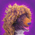 Poodle Custom Pet Portrait