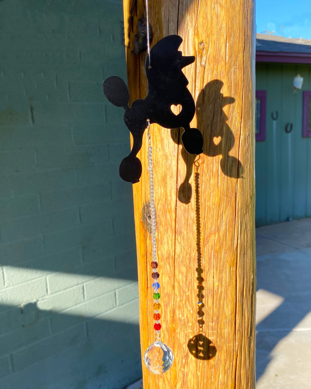 Black Poodle Suncatcher